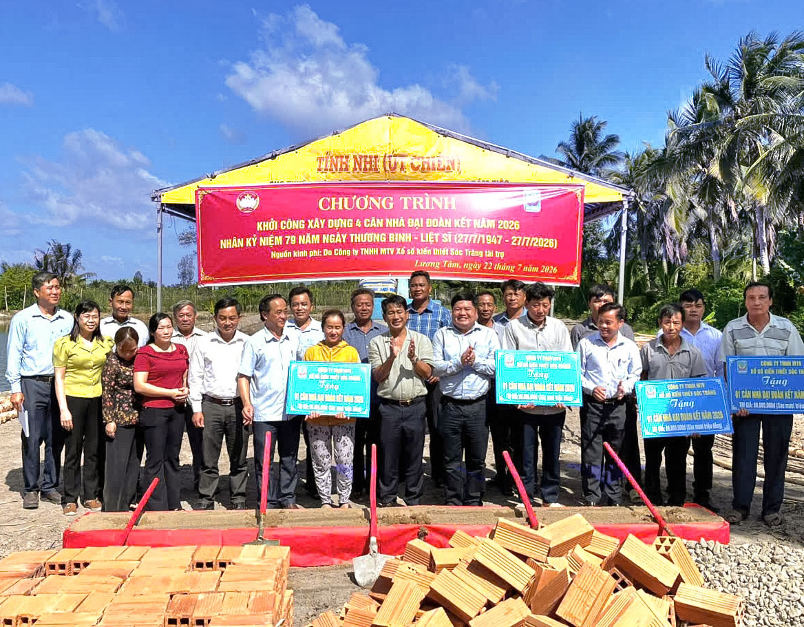 KHỞI CÔNG XÂY DỰNG 04 CĂN NHÀ ĐẠI ĐOÀN KẾT NHÂN KỶ NIỆM 79 NĂM NGÀY THƯƠNG BINH - LIỆT SĨ (27/7/1947 - 27/7/2026)